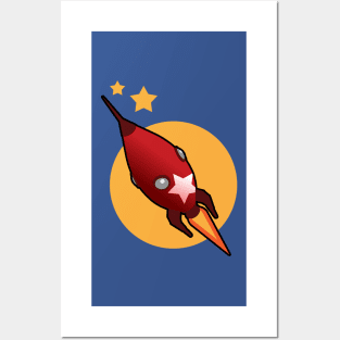 Retro Rocket Posters and Art